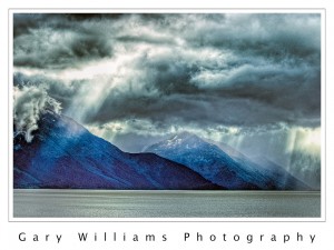Landscape, Clouds, Light Rays, Alaska