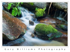 Photograph of  a small waterfall in Kings Canyon National Park