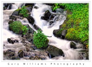 Photograph of  Wahkeena Falls in Oregon's Columbia River Gorge