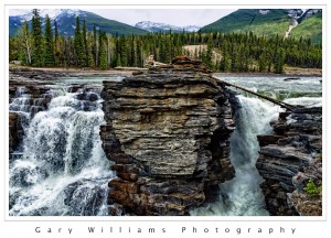 Photograph of Athabasca Falls in Jasper National Park, Canada