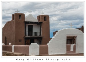 Photograph of San Geronimo church in the Taos Indian Pueblo, Taos, New Mexico