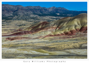 Photograph of The Painted Hills, one of the three units of the John Day Fossil Beds National Monument, near Mitchell, Oregon